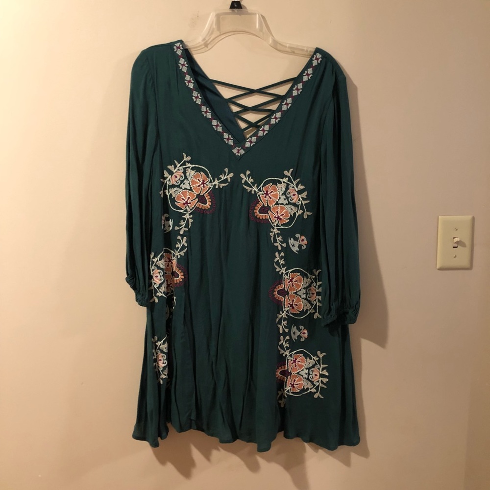 Boho embroidered dress